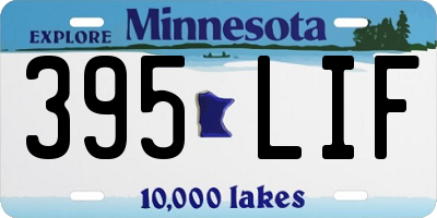 MN license plate 395LIF
