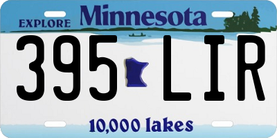 MN license plate 395LIR