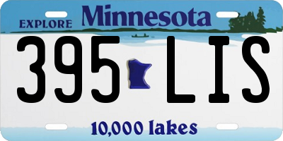 MN license plate 395LIS