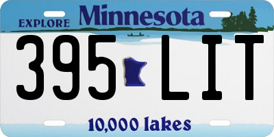 MN license plate 395LIT