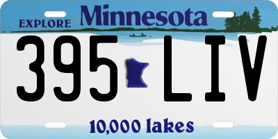 MN license plate 395LIV