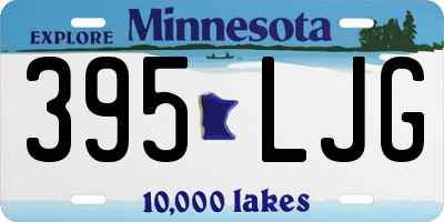 MN license plate 395LJG