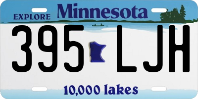 MN license plate 395LJH