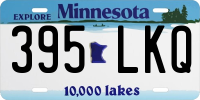 MN license plate 395LKQ