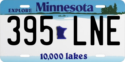 MN license plate 395LNE