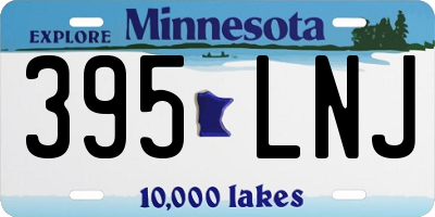 MN license plate 395LNJ