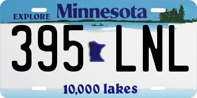 MN license plate 395LNL