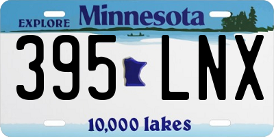 MN license plate 395LNX