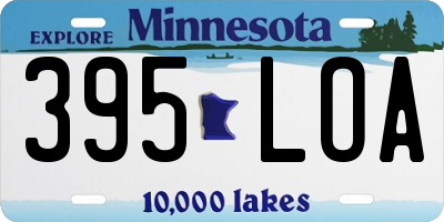 MN license plate 395LOA