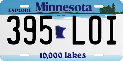 MN license plate 395LOI