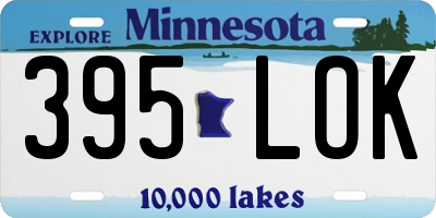 MN license plate 395LOK