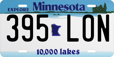 MN license plate 395LON
