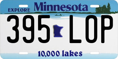MN license plate 395LOP