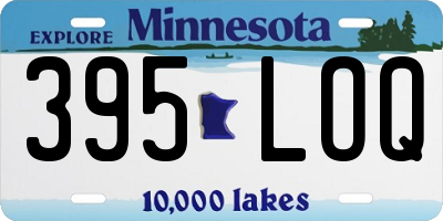 MN license plate 395LOQ