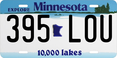 MN license plate 395LOU