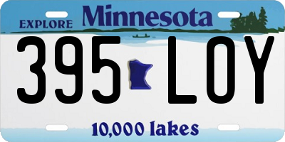 MN license plate 395LOY