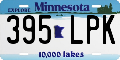 MN license plate 395LPK