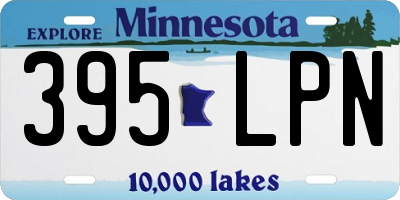 MN license plate 395LPN