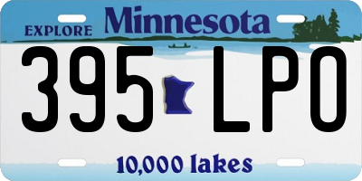 MN license plate 395LPO