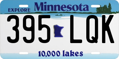 MN license plate 395LQK