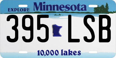 MN license plate 395LSB