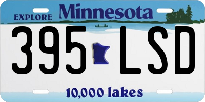 MN license plate 395LSD