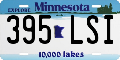 MN license plate 395LSI