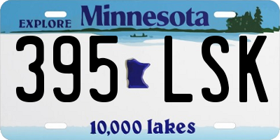 MN license plate 395LSK