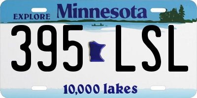 MN license plate 395LSL