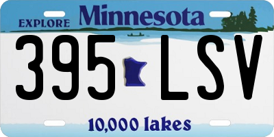 MN license plate 395LSV