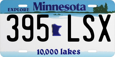 MN license plate 395LSX