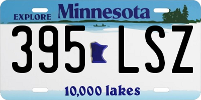 MN license plate 395LSZ