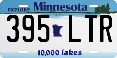 MN license plate 395LTR
