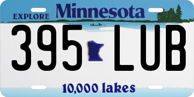 MN license plate 395LUB
