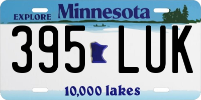 MN license plate 395LUK