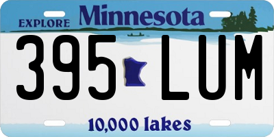 MN license plate 395LUM