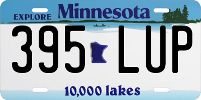 MN license plate 395LUP