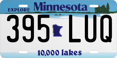 MN license plate 395LUQ