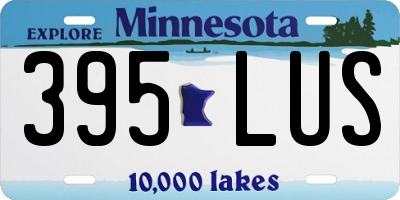 MN license plate 395LUS