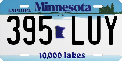 MN license plate 395LUY