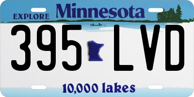 MN license plate 395LVD