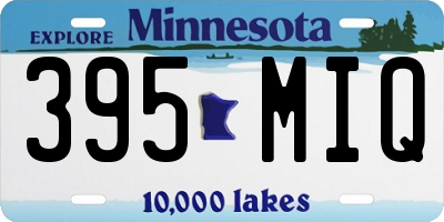MN license plate 395MIQ