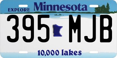 MN license plate 395MJB