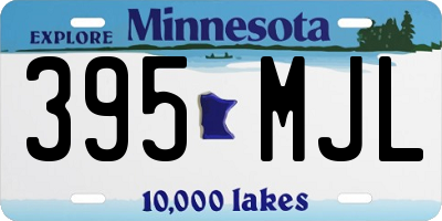 MN license plate 395MJL