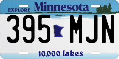 MN license plate 395MJN