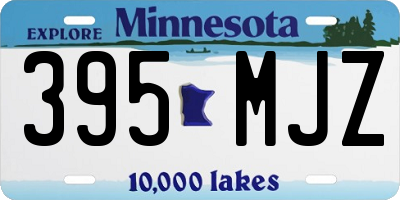 MN license plate 395MJZ