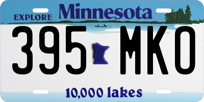 MN license plate 395MKO