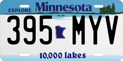 MN license plate 395MYV