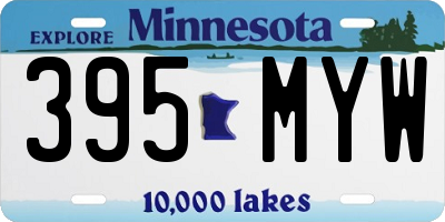 MN license plate 395MYW