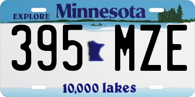 MN license plate 395MZE